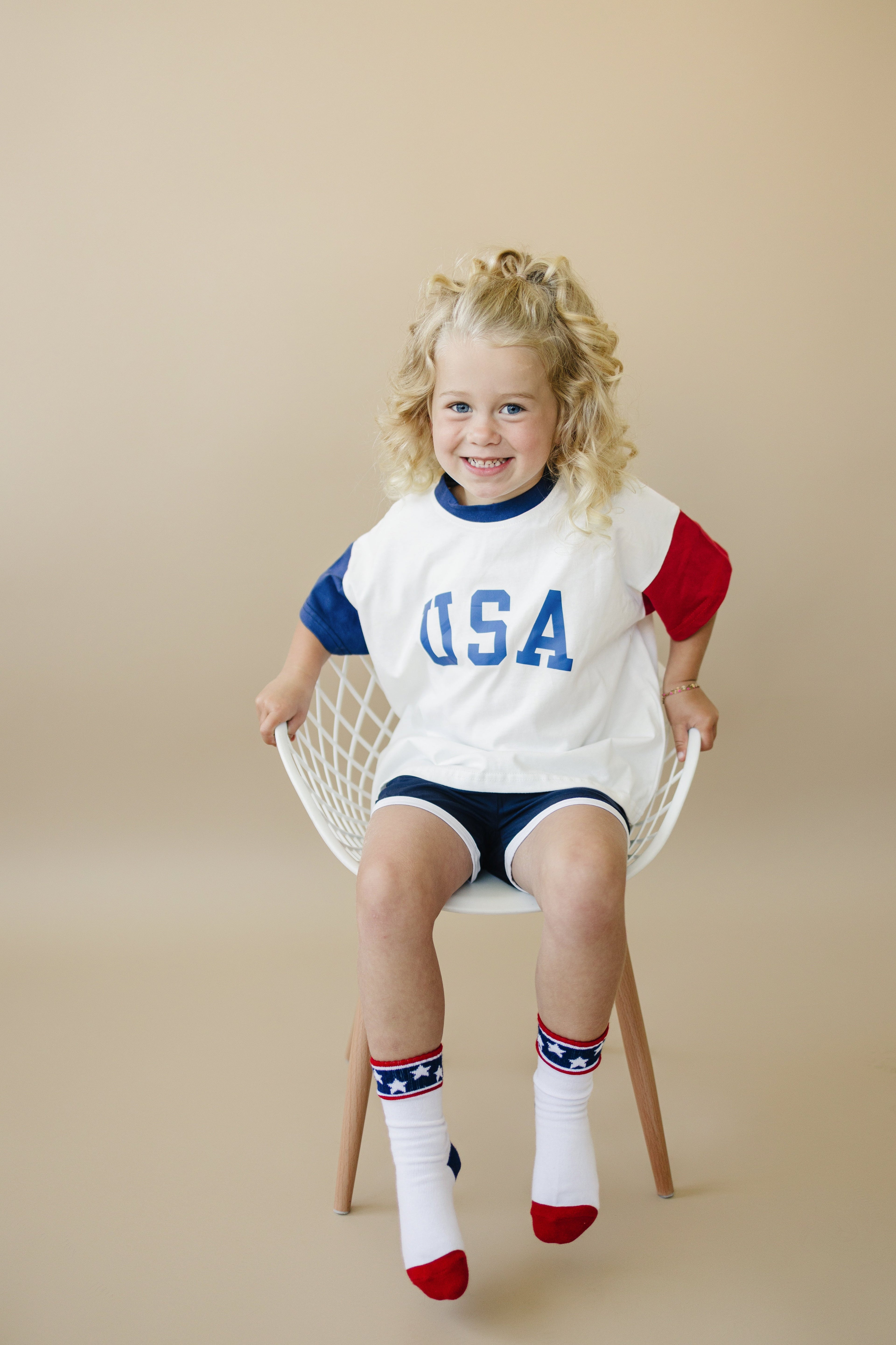 USA Colorblock Tee - Oversized or Regular Fit