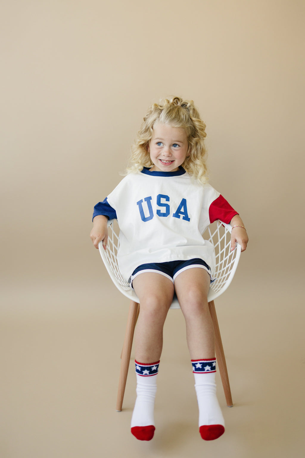 USA Colorblock Tee - Oversized or Regular Fit