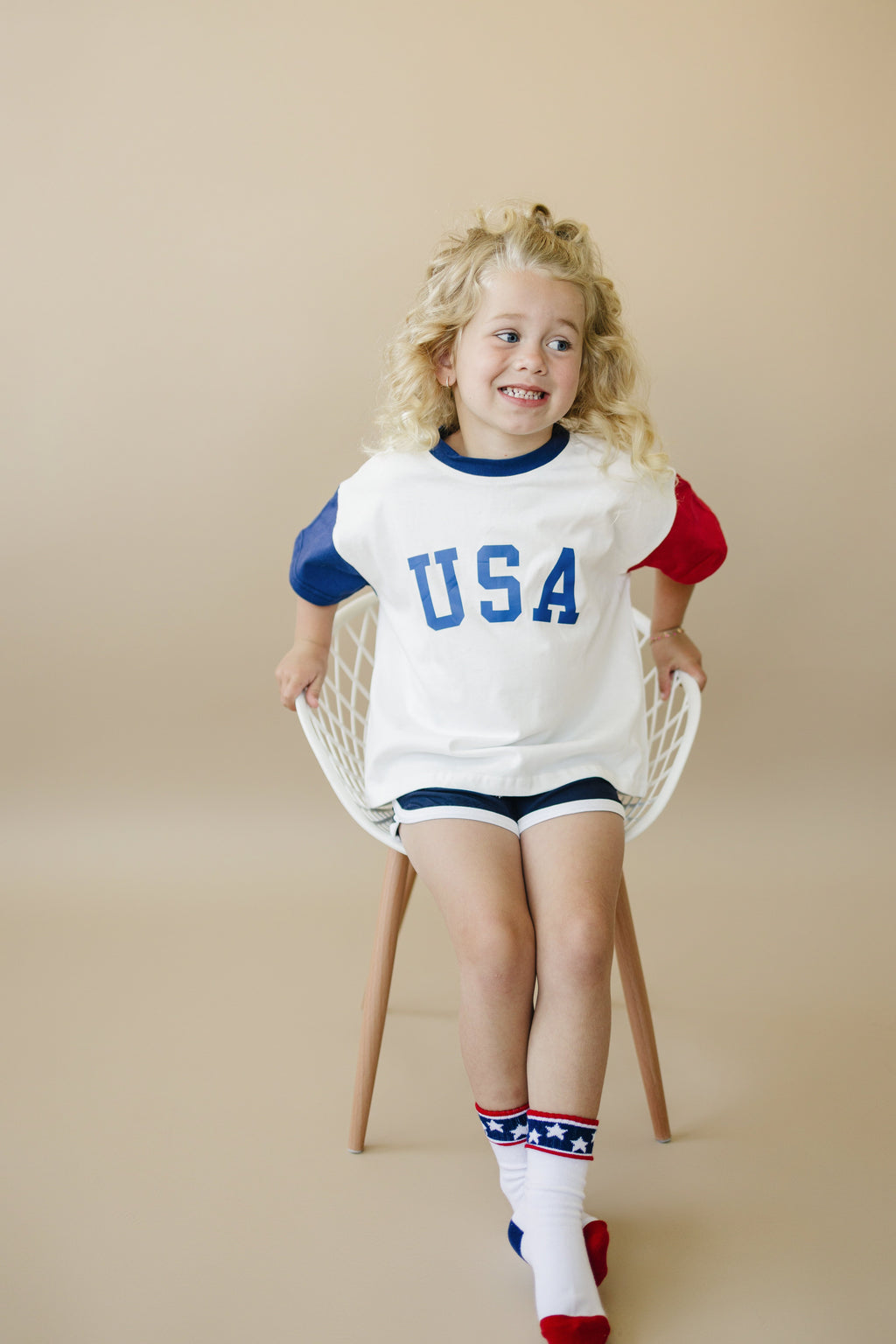 USA Colorblock Tee - Oversized or Regular Fit