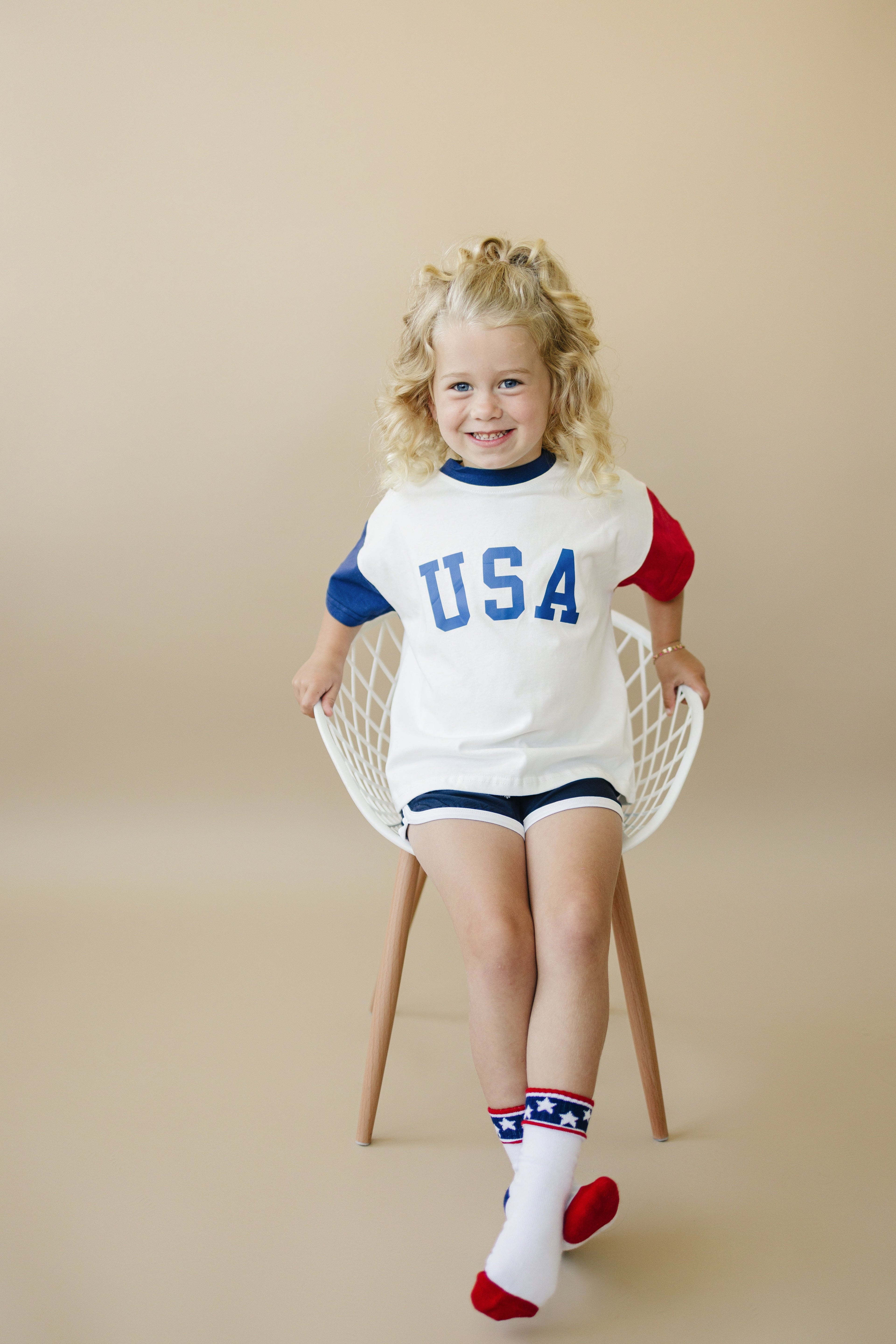 USA Colorblock Tee - Oversized or Regular Fit
