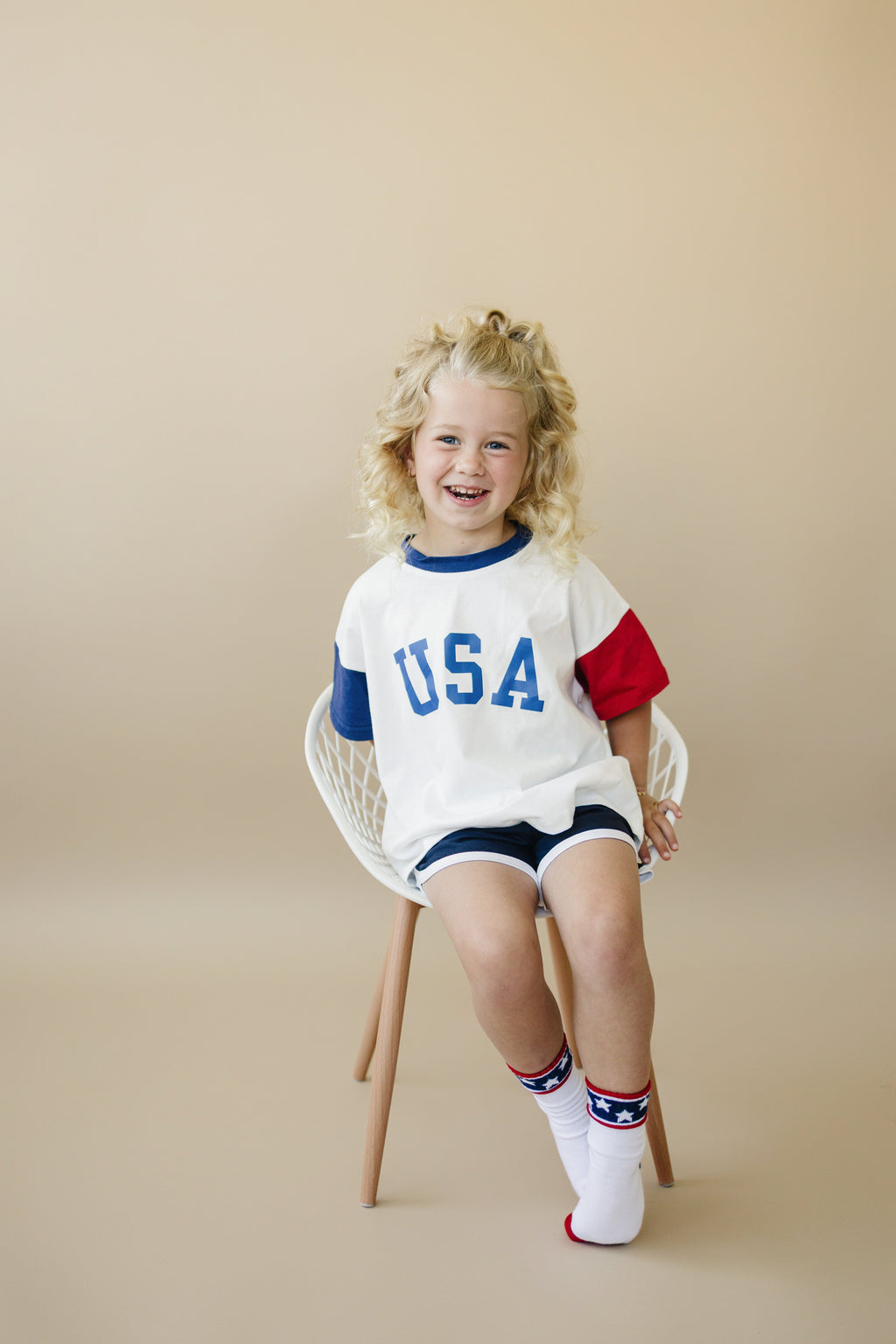 USA Colorblock Tee - Oversized or Regular Fit