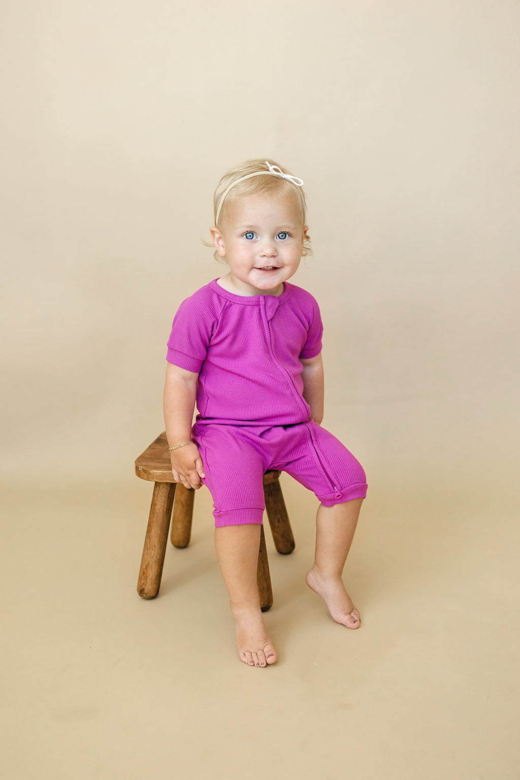 Solid Ribbed Bamboo Shorty Romper (0-3m to 4T)  - more colors