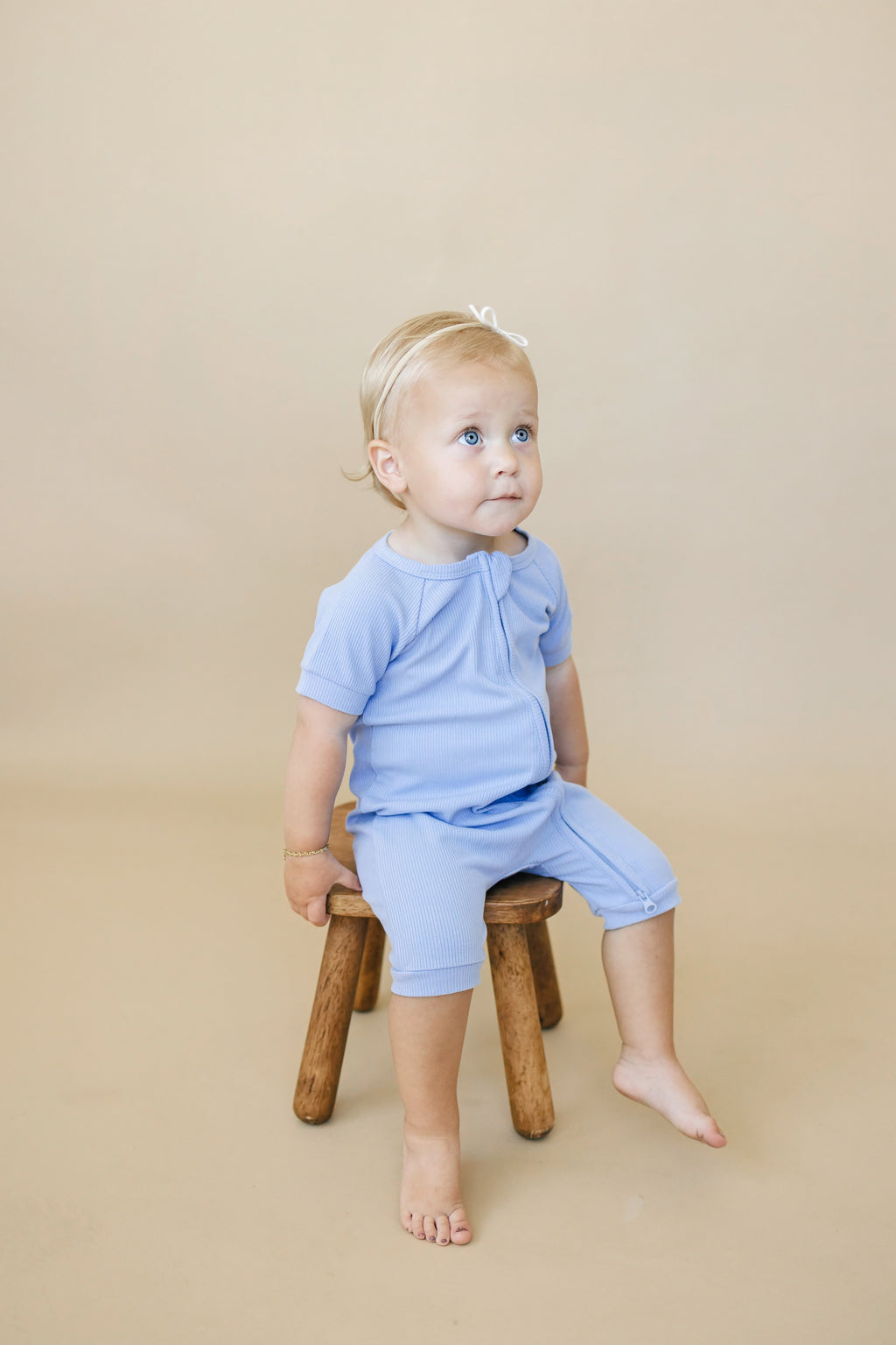 Solid Ribbed Bamboo Shorty Romper (0-3m to 4T)  - more colors