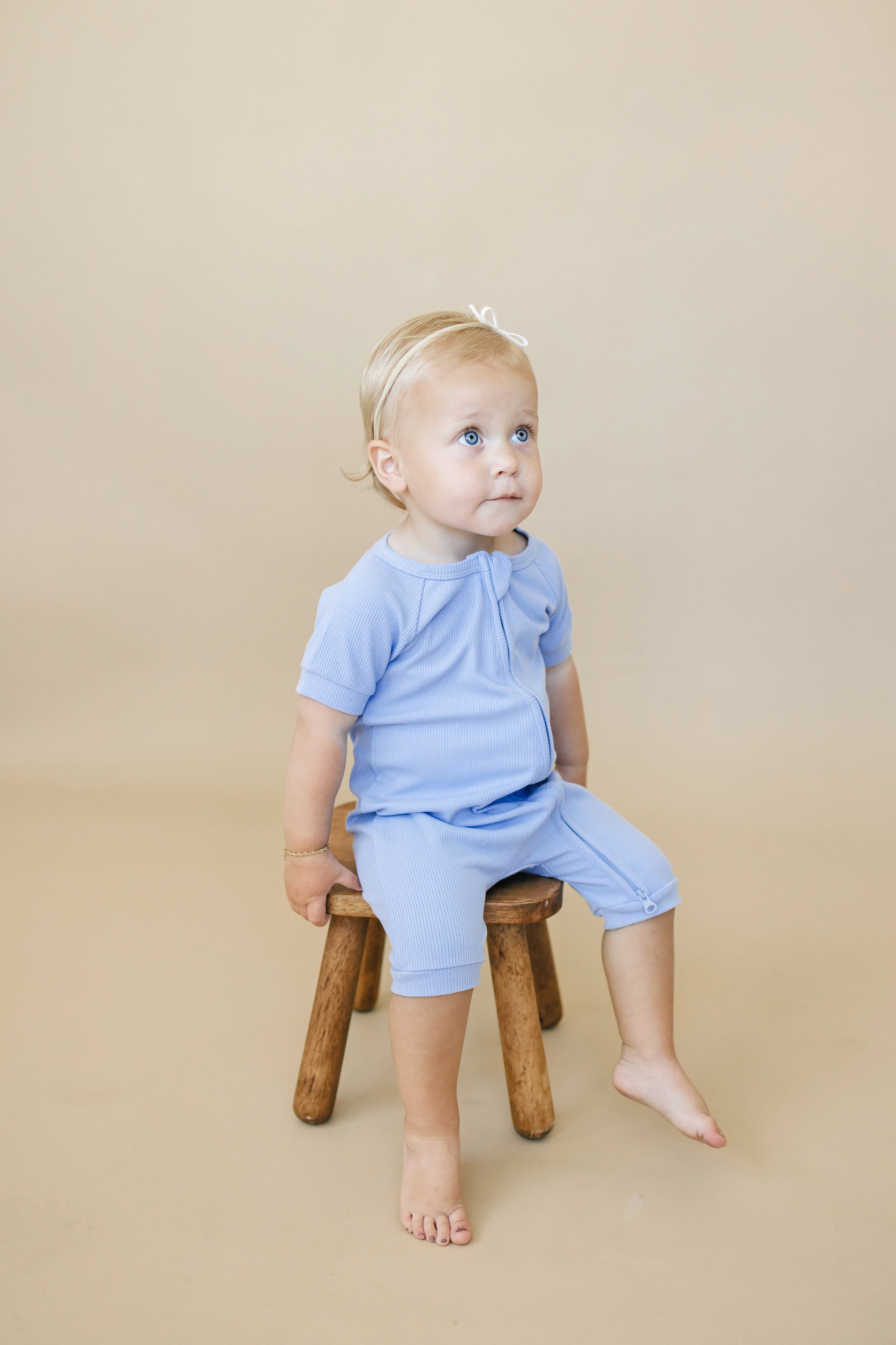 Solid Ribbed Bamboo Shorty Romper (0-3m to 4T)  - more colors