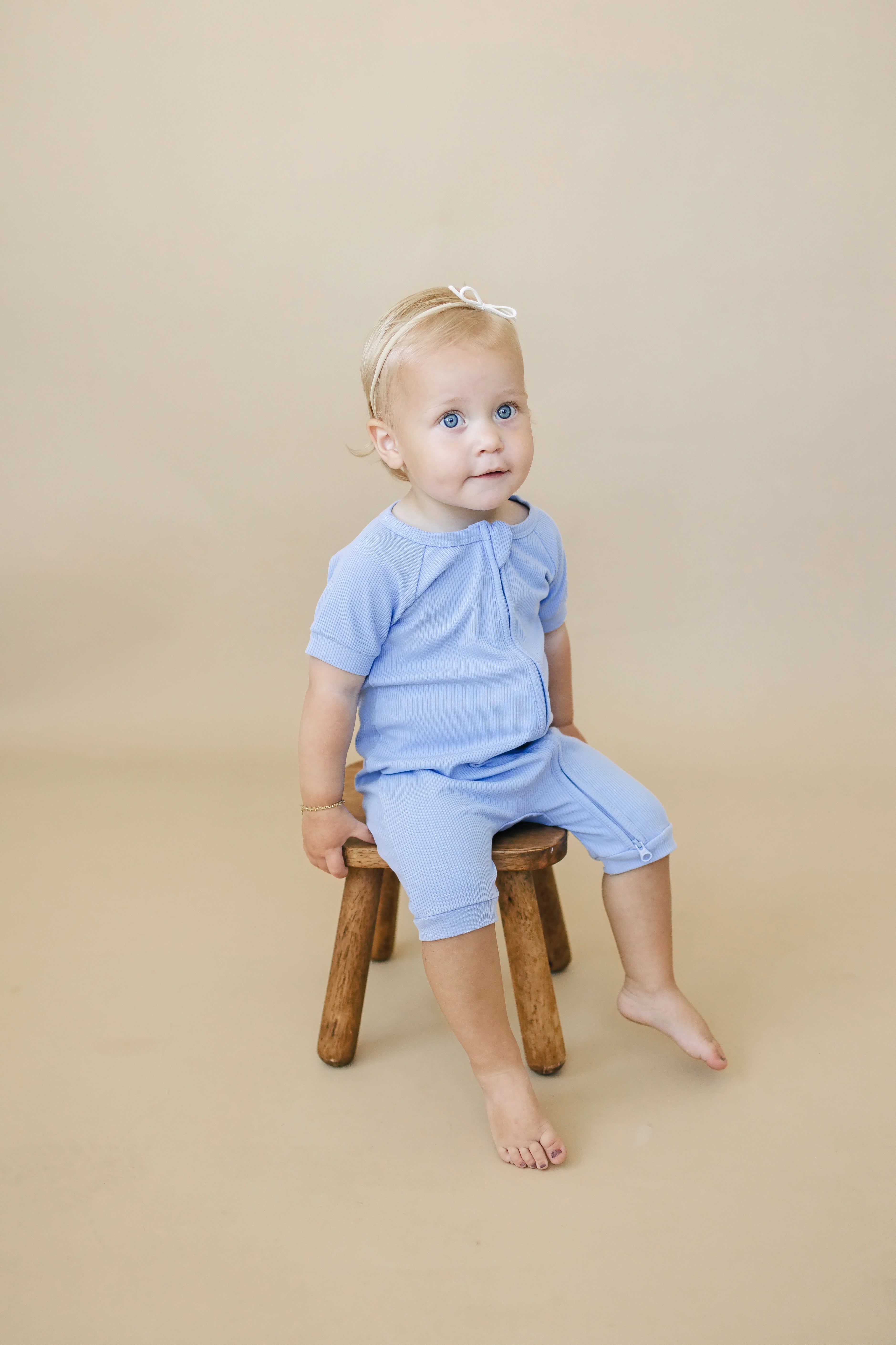 Solid Ribbed Bamboo Shorty Romper (0-3m to 4T)  - more colors