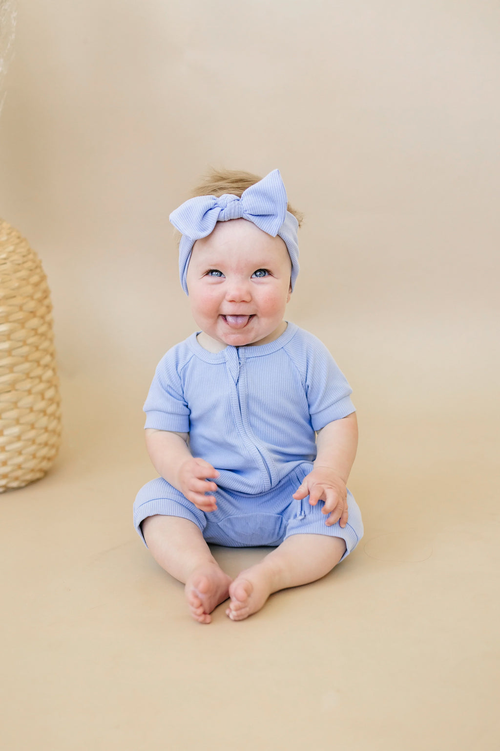 Solid Ribbed Bamboo Shorty Romper (0-3m to 4T)  - more colors