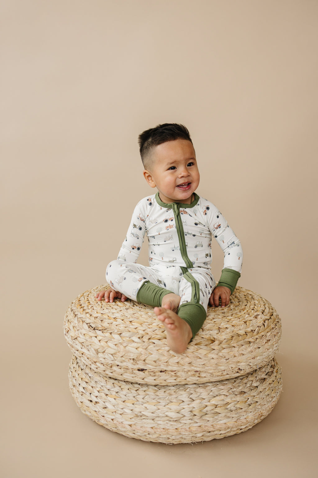 Tiny Tractors Bamboo Zippy Pajamas
