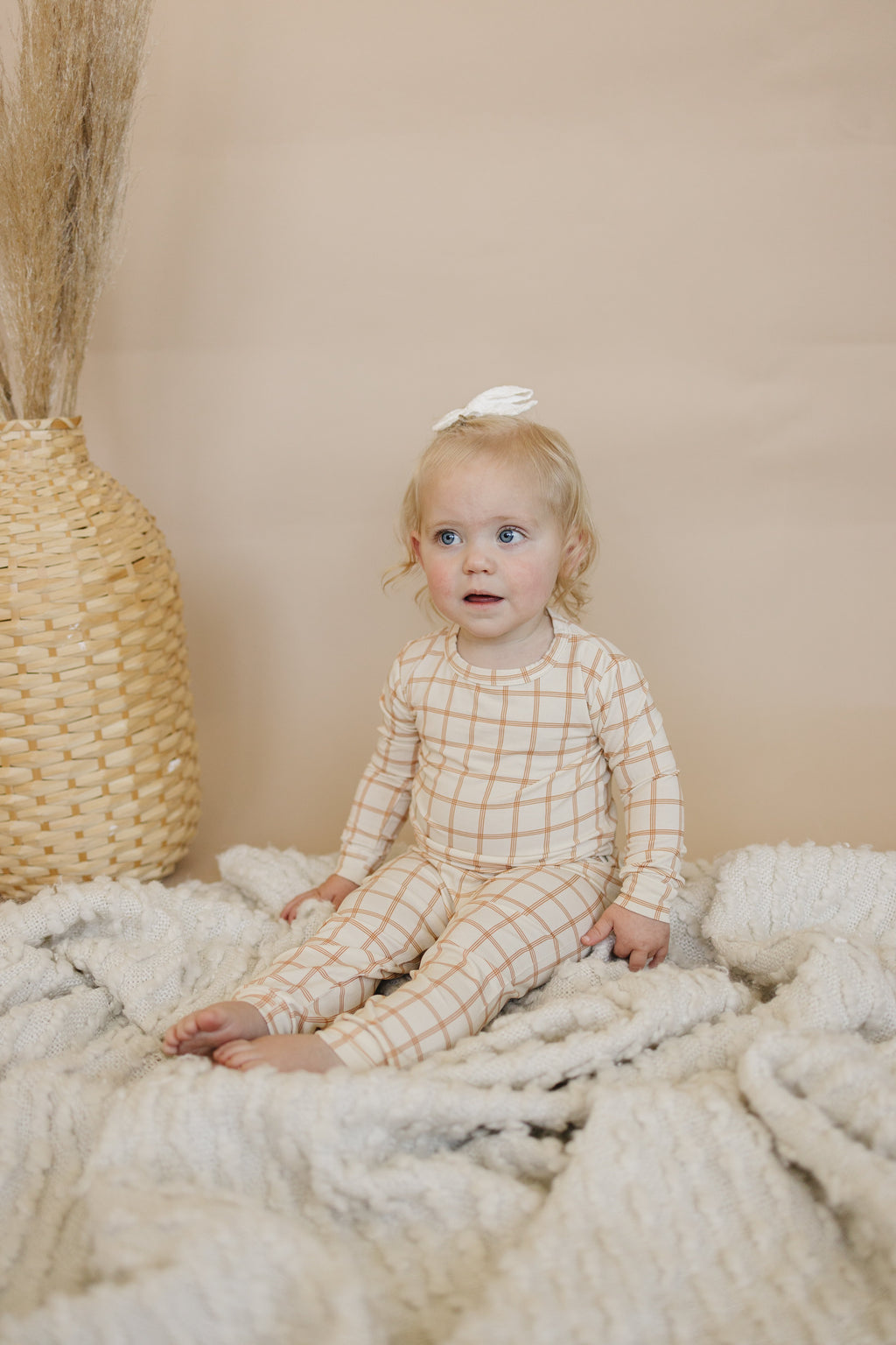 Burnt Orange Plaid 2pc Bamboo Pajamas