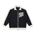 Contrast Trim Stand Collar Jacket