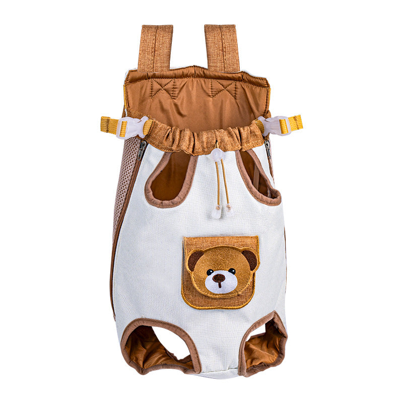 Pet Outdoor Portable Double-Shoulder Dog Bag With Chest Strap