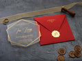 Red and Gold Acrylic Birthday Party Invites & Anniversary Invitations