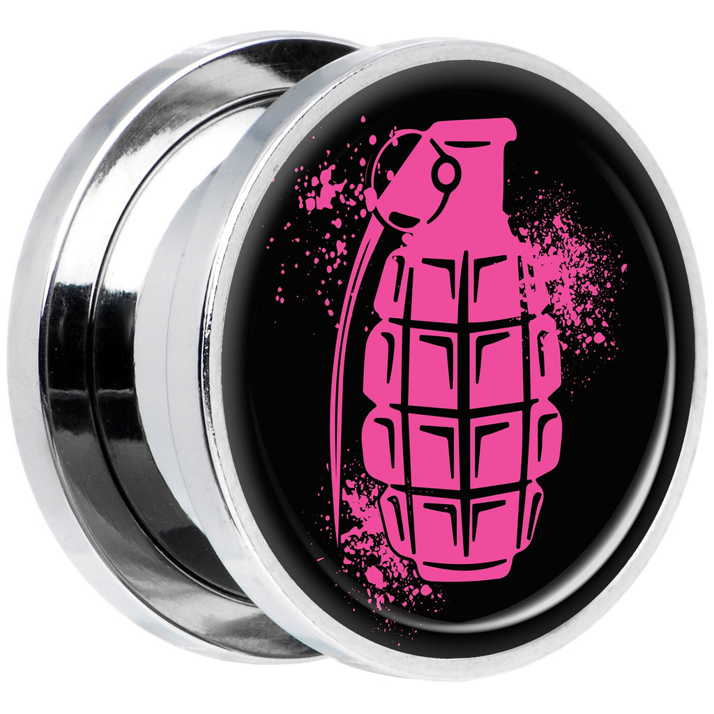 Pink Grenade Steel Screw Fit Plug Set 5/8