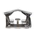 Alora 4-Seat Outdoor Aluminum Patio Swing Glider Bench With Canopy (SAK41726)