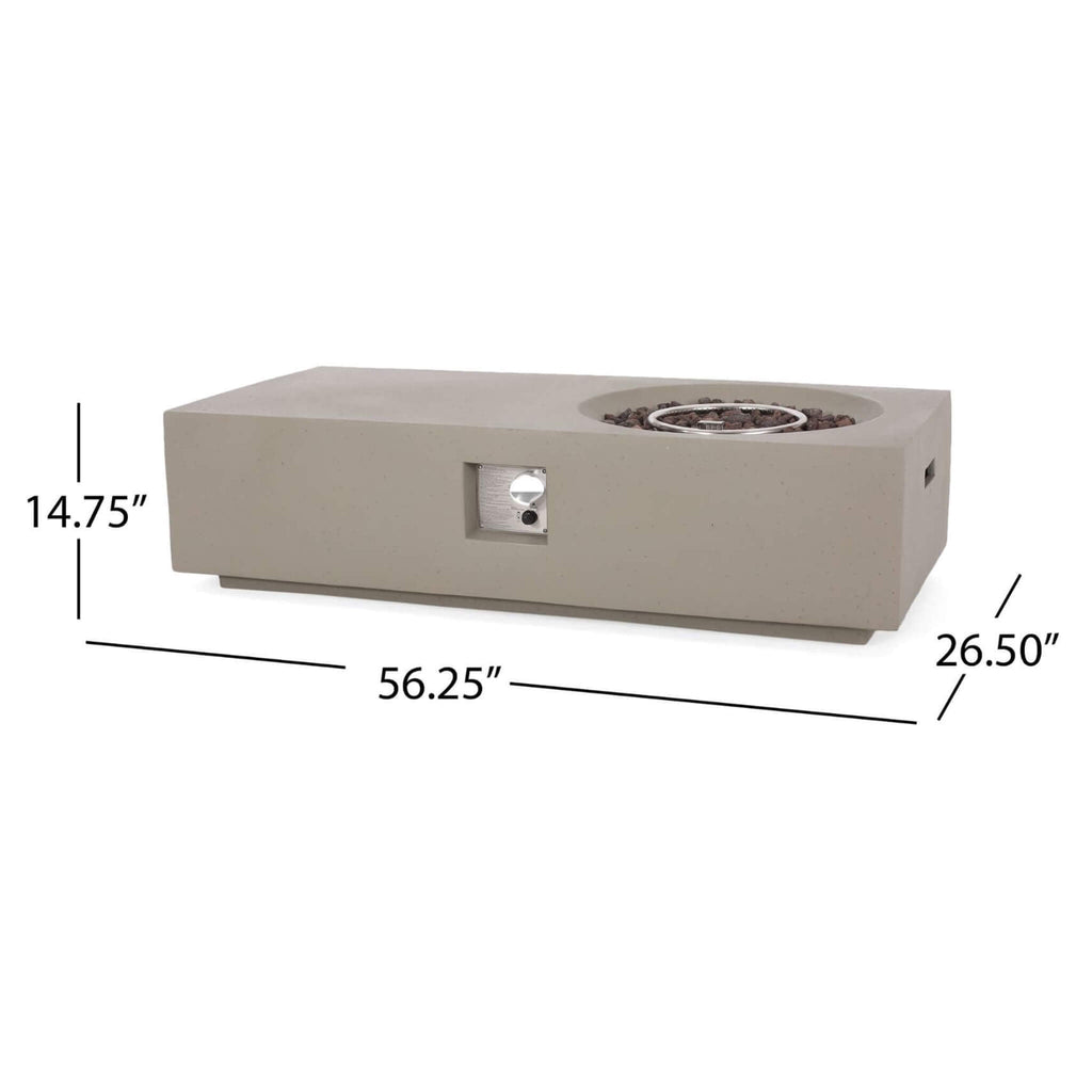 Alora Premium 56-Inch Modern 50K BTU MGO Fire Pit Coffee Table (SAK17643)