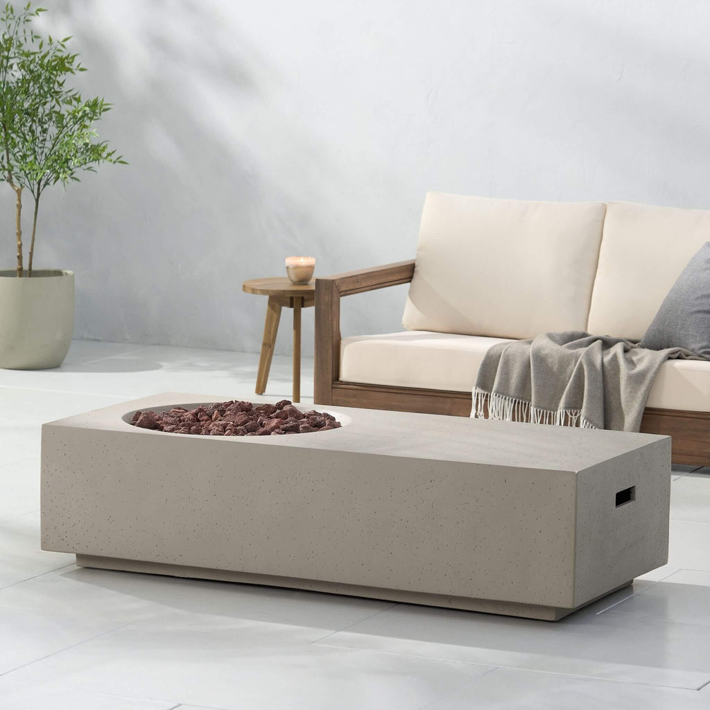 Alora Premium 56-Inch Modern 50K BTU MGO Fire Pit Coffee Table (SAK17643)