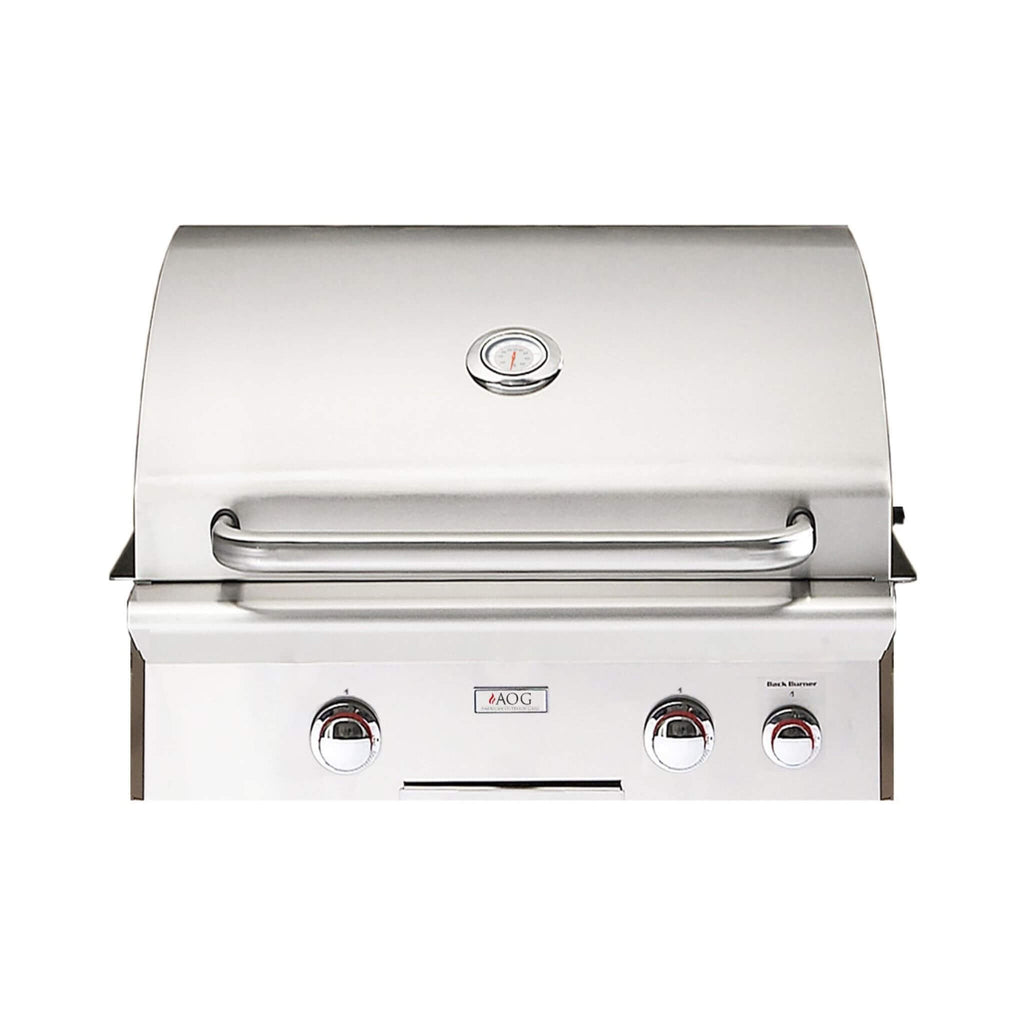 American Outdoor Grill 24NBT T-Series 2-Burner Built-In Natural Gas Grill W/ Rotisserie Kit, 24" [24NBT] (SAK65205)
