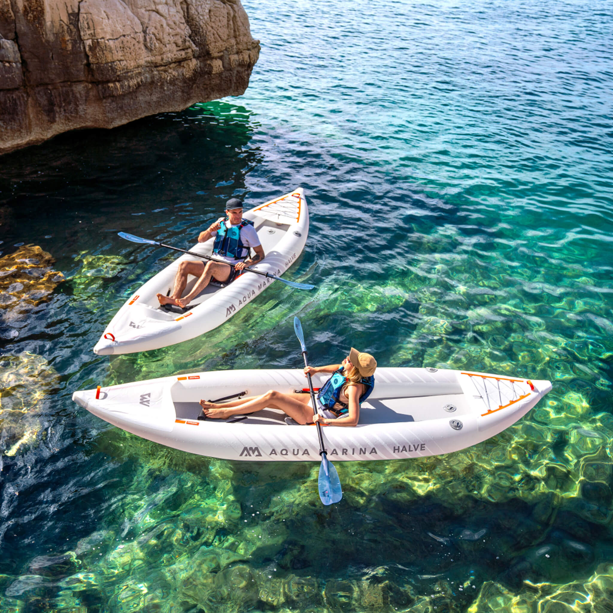 Aqua Marina Halve Ultra-Light Packayak™ 2-Person Kayak With DWF Deck [Paddle Excluded] [HA-398] (SAK41876)