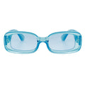 ASHER - Small Thick Frame Rectangle Sunglasses 90s Fashion Clear Blue