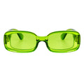 ASHER - Small Thick Frame Rectangle Sunglasses 90s Fashion Clear Green