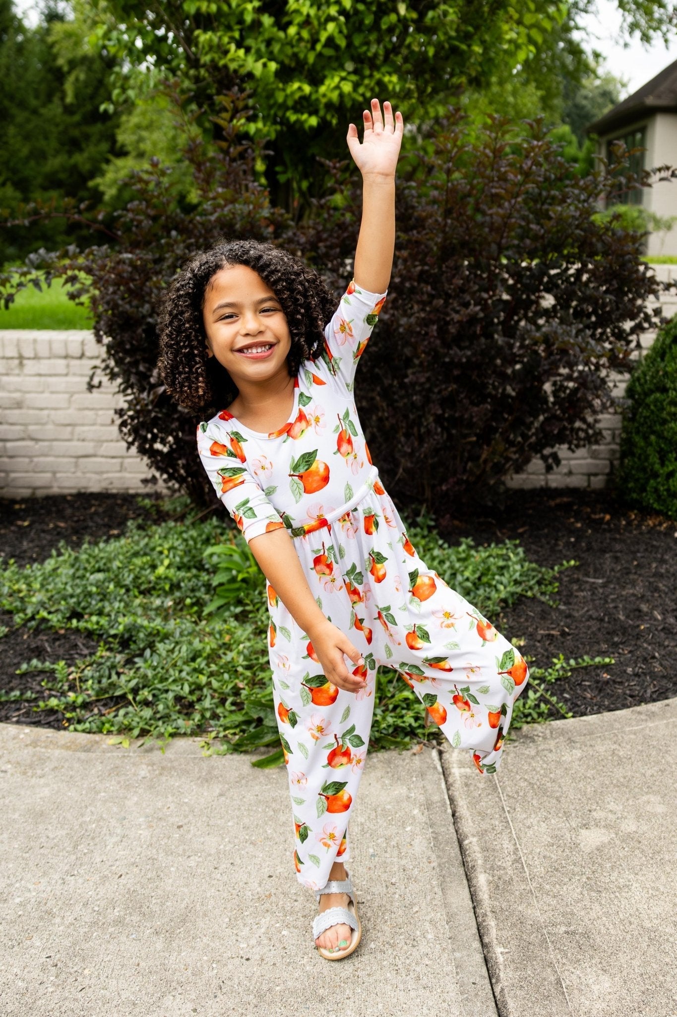 Awesome Apples Wide Leg Romper