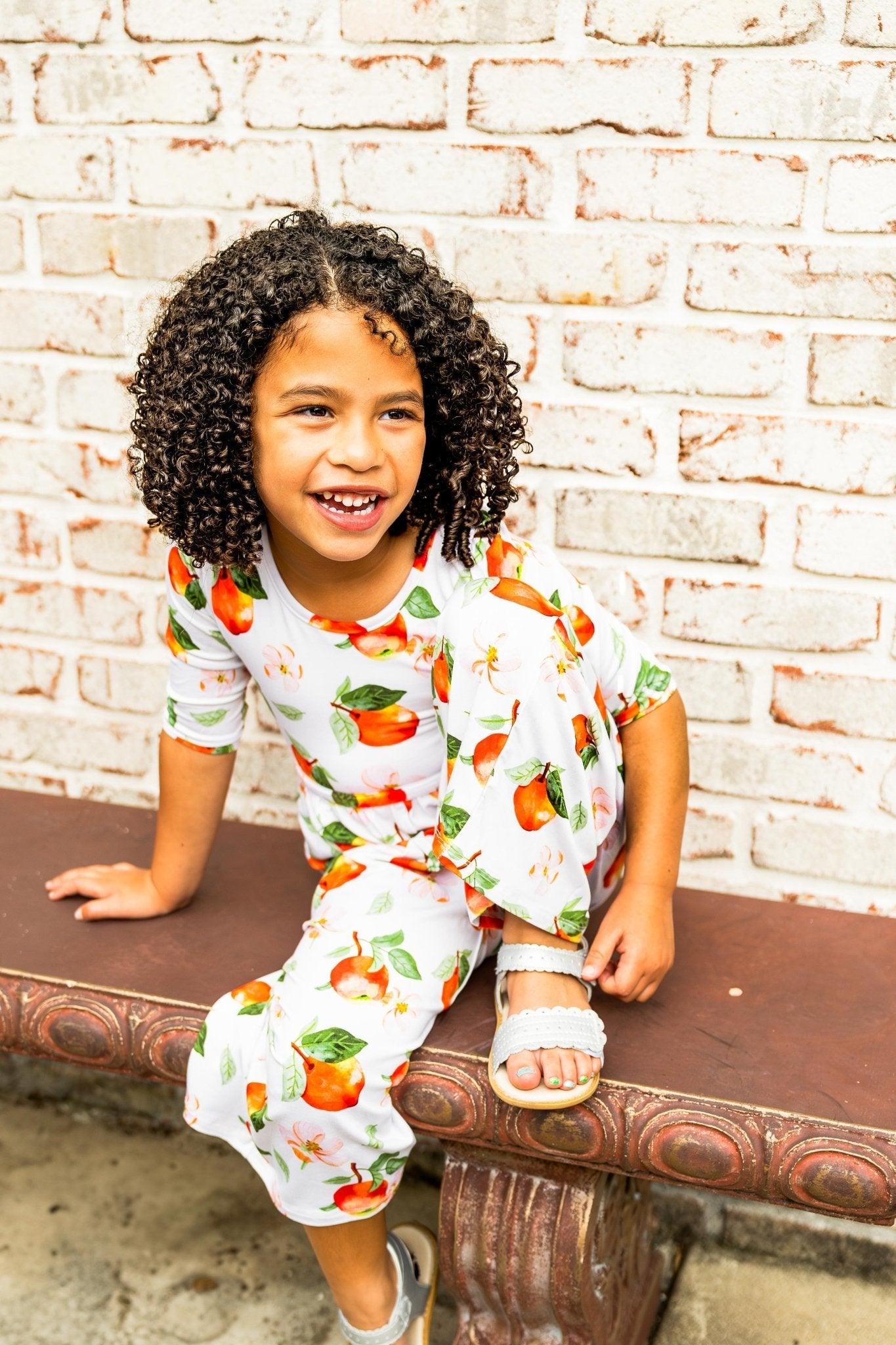 Awesome Apples Wide Leg Romper
