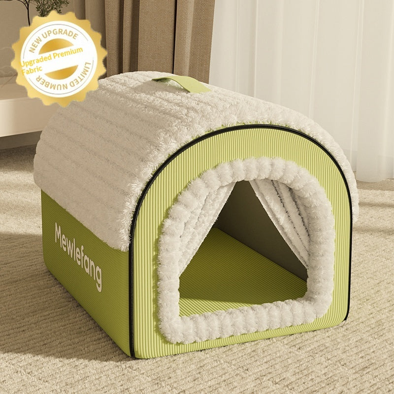 Winter-thickened Four-season Universal Enclosed Cat Bed