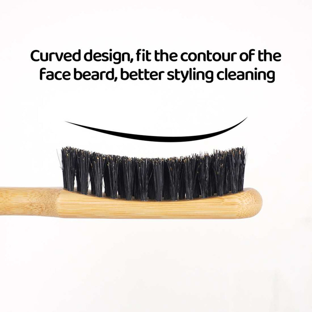 Bamboo Beard Brush Duo