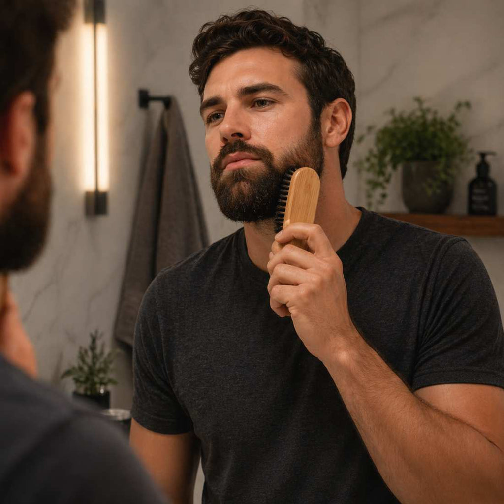 Bamboo Beard Brush Duo