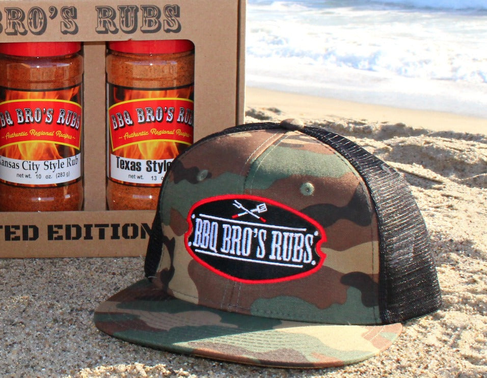 BBQ BRO'S CAMO TRUCKER HAT
