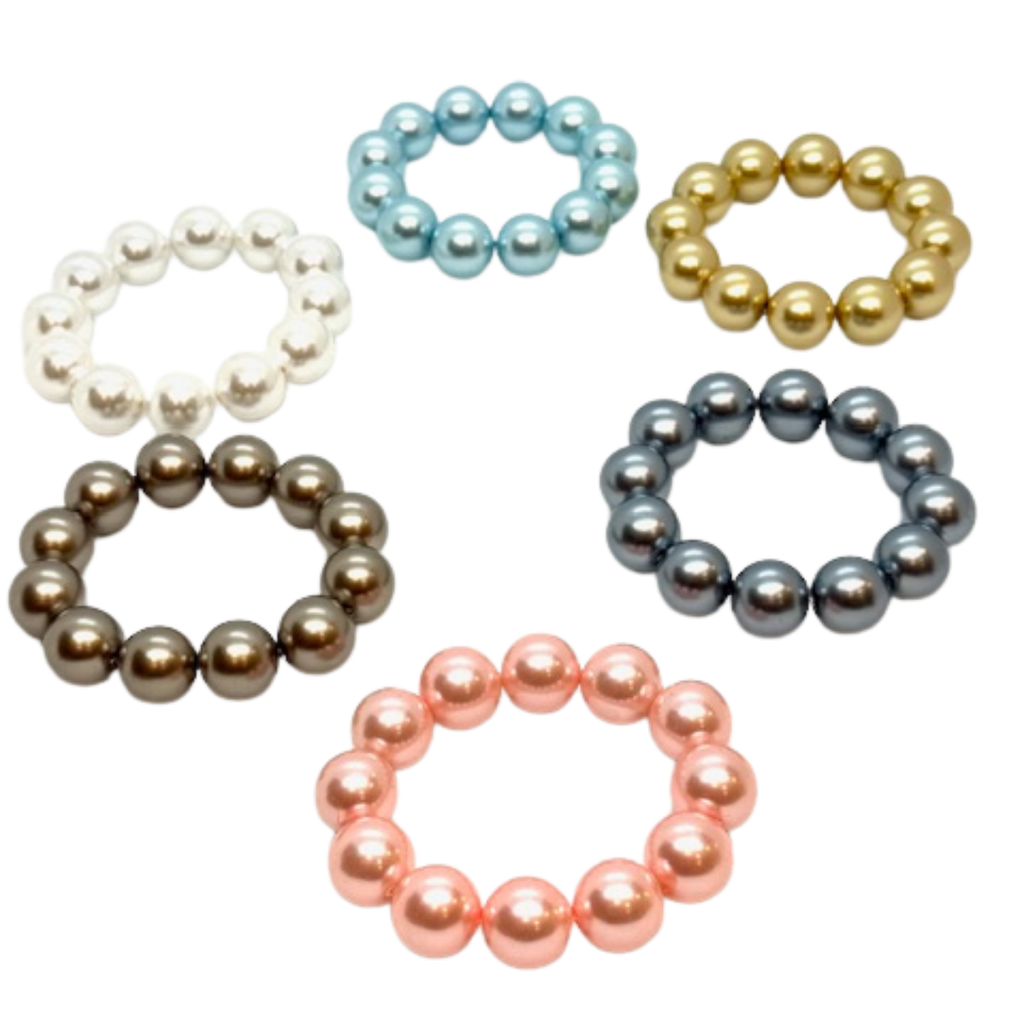 Burgundy Bubble Pearl Bracelet
