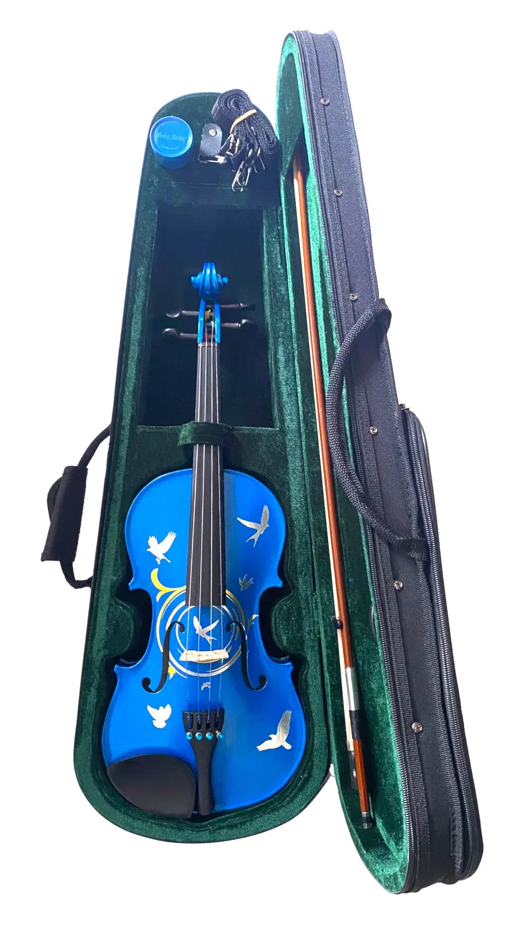 Bird Heaven Metallic Violin Outfit | Iridescent Metallic Bird Design & Crystal Tuners