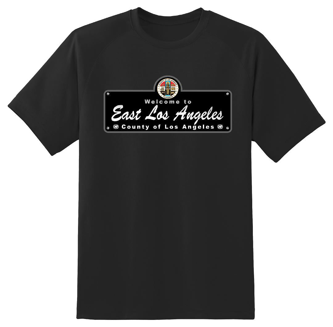 East Los Angeles Black Street Sign - ProClub Tee