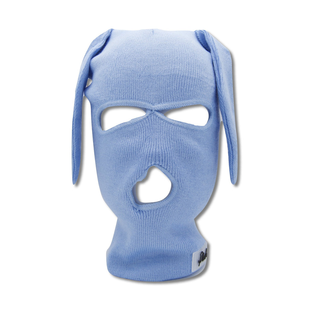 Blue Bunski 3-Hole Balaclava – Baby Blue Bunny Ear Ski Mask for Kawaii Fashion & Winter Sports