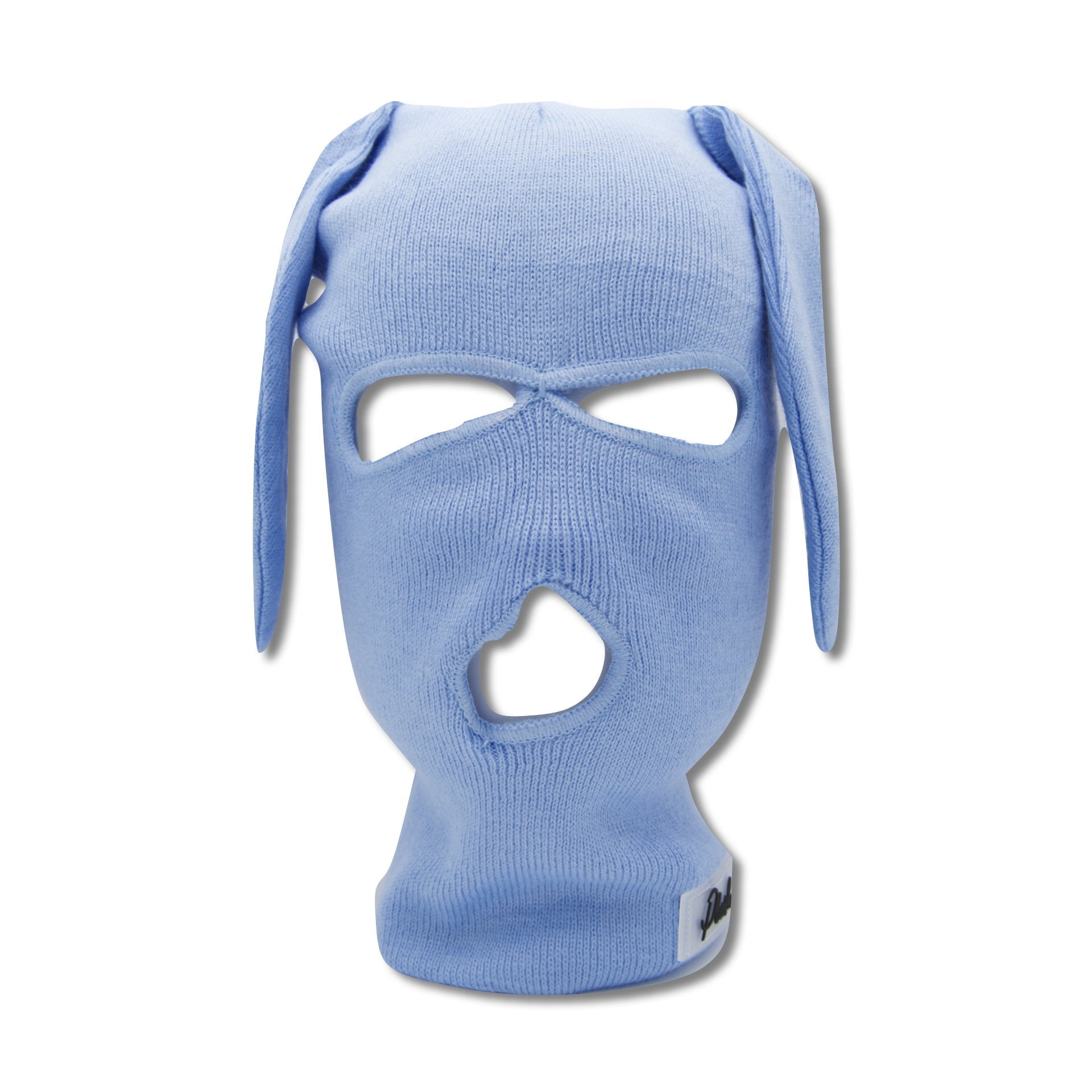 Blue Bunski 3-Hole Balaclava – Baby Blue Bunny Ear Ski Mask for Kawaii Fashion & Winter Sports