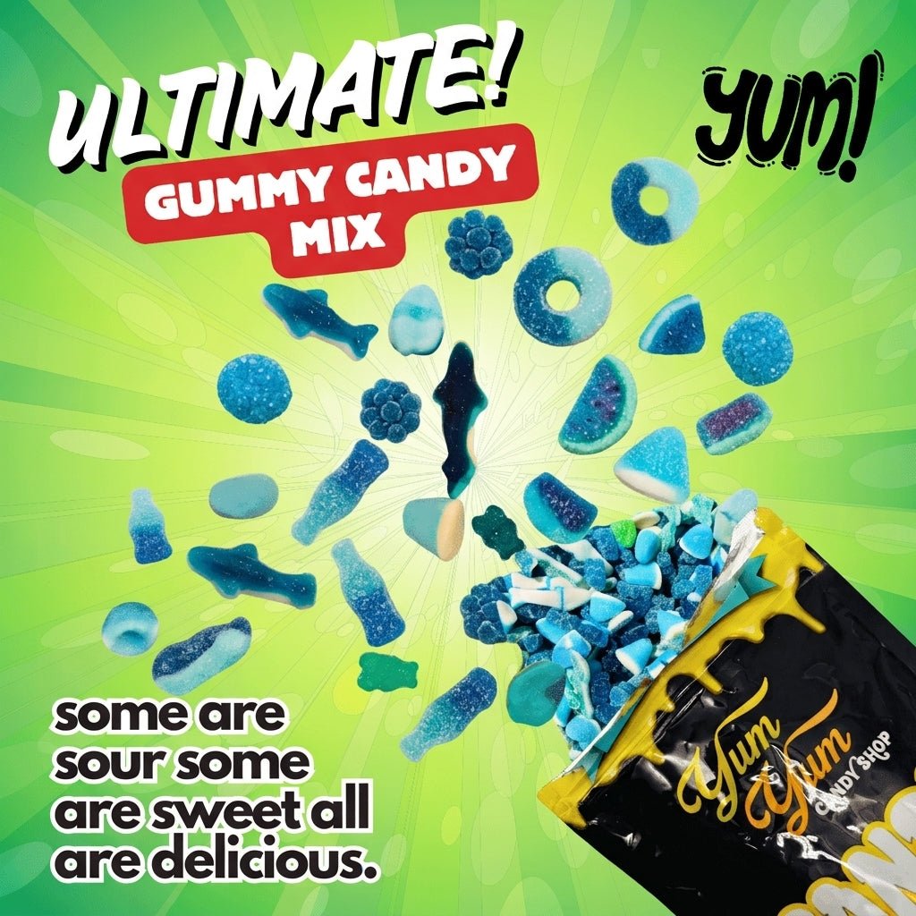 Blue Ultimate Gummy Candy Variety Mix – Pick & Mix Gummies Blend | Yum Yum Candy Shop