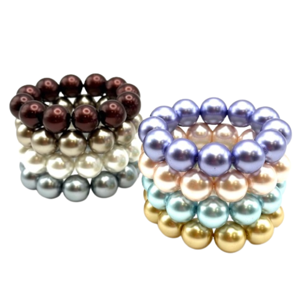 Burgundy Bubble Pearl Bracelet