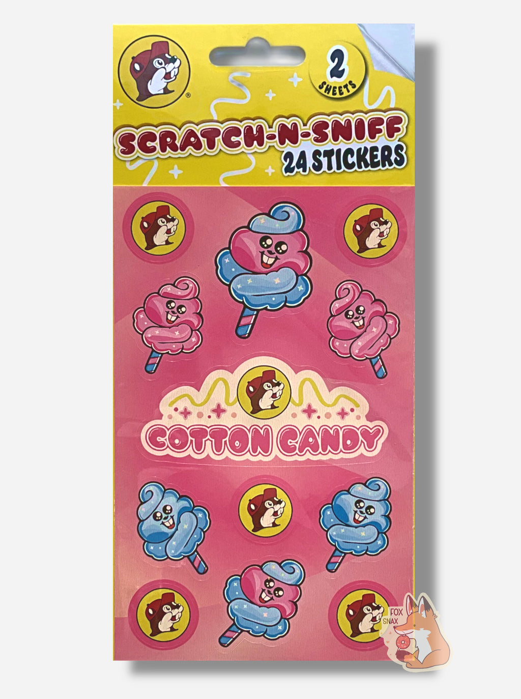 Buc-ee's Cotton Candy Scratch n' Sniff Stickers
