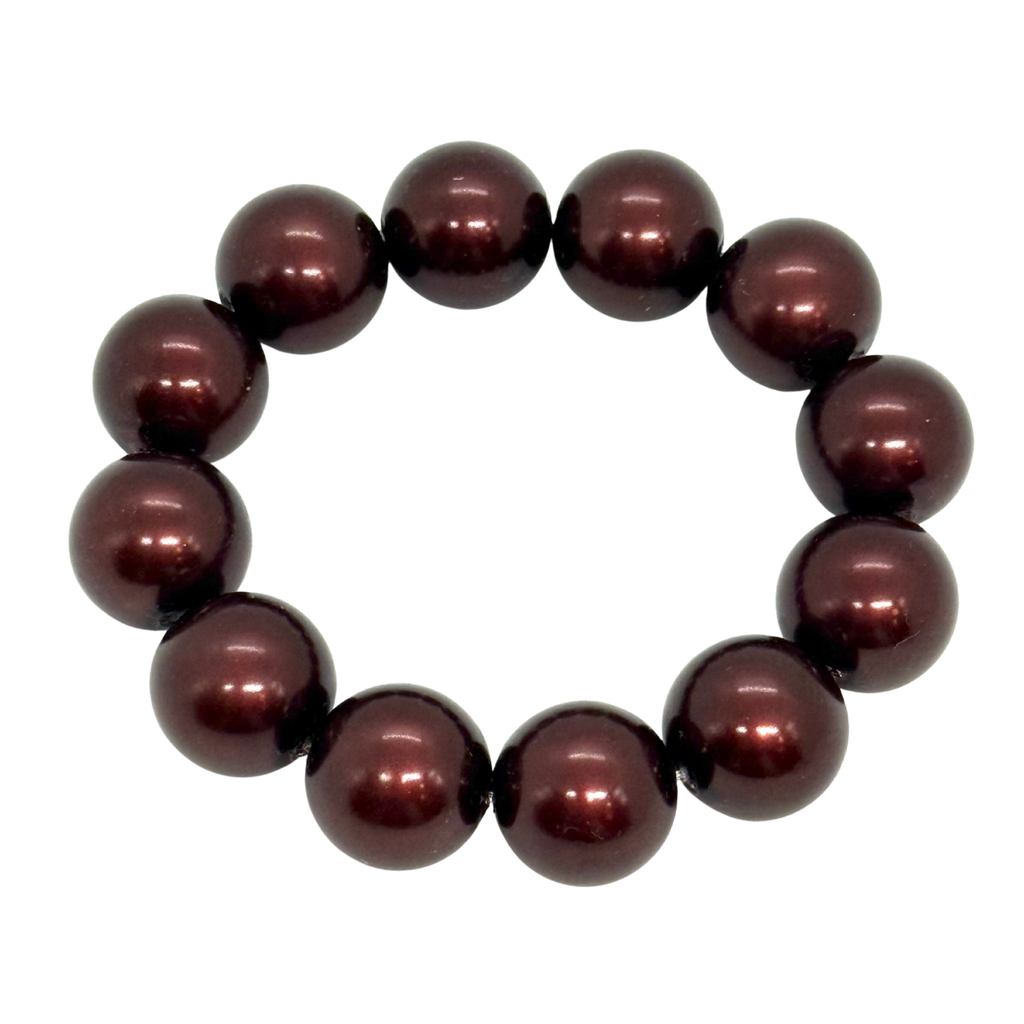 Burgundy Bubble Pearl Bracelet