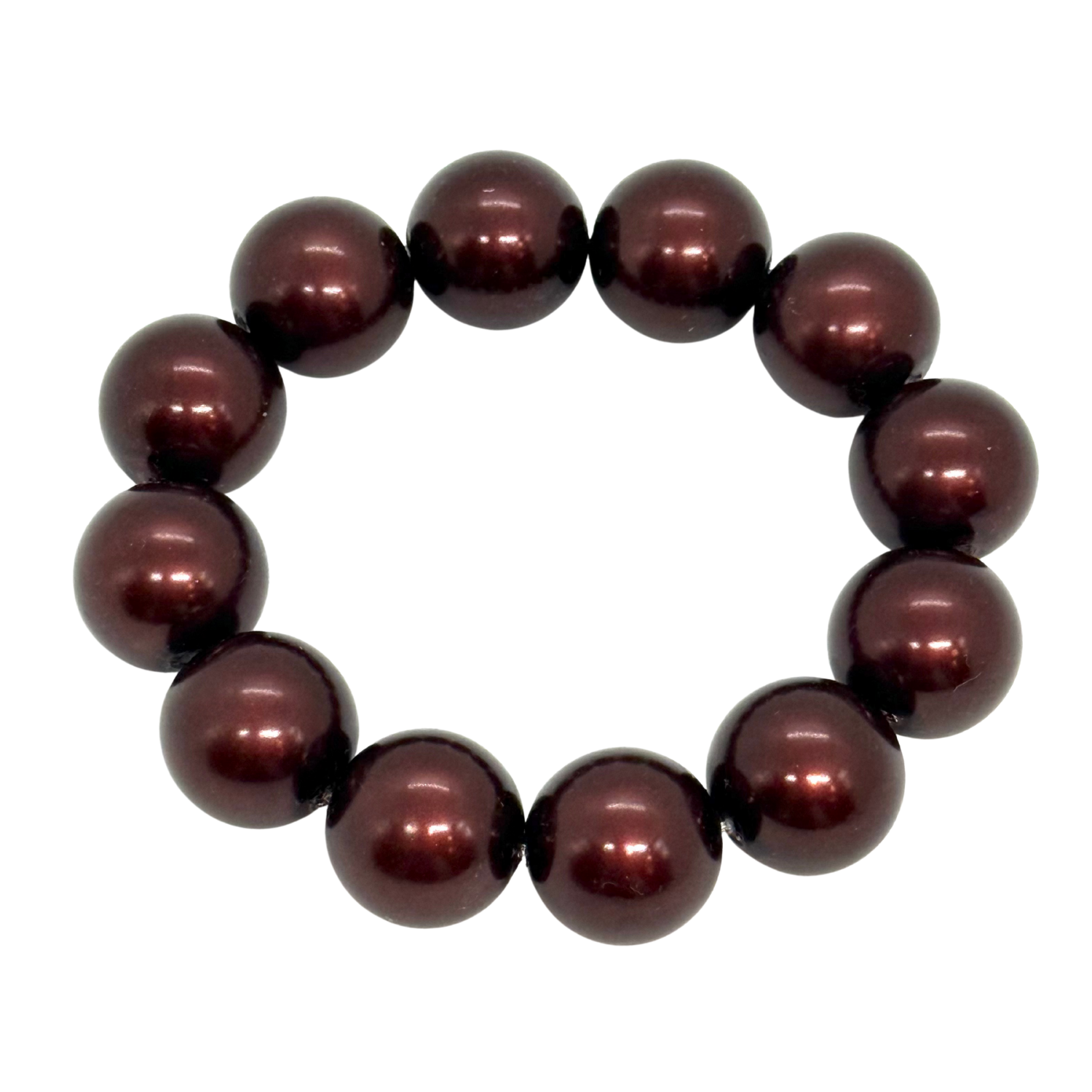 Burgundy Bubble Pearl Bracelet