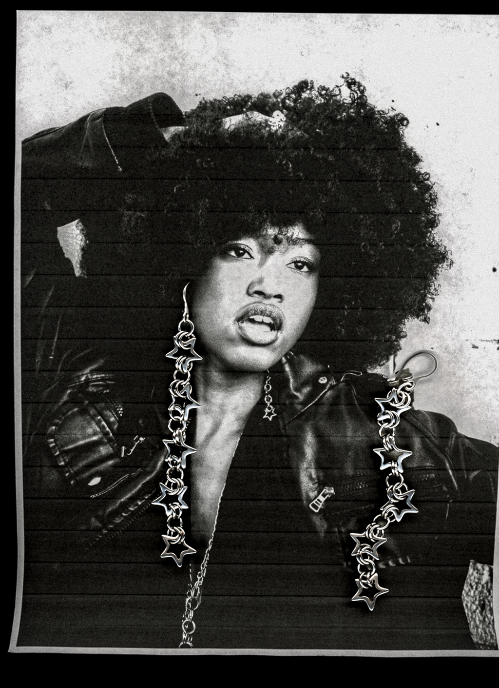 Starlight Viper - Chainmail Star Drop Earrings