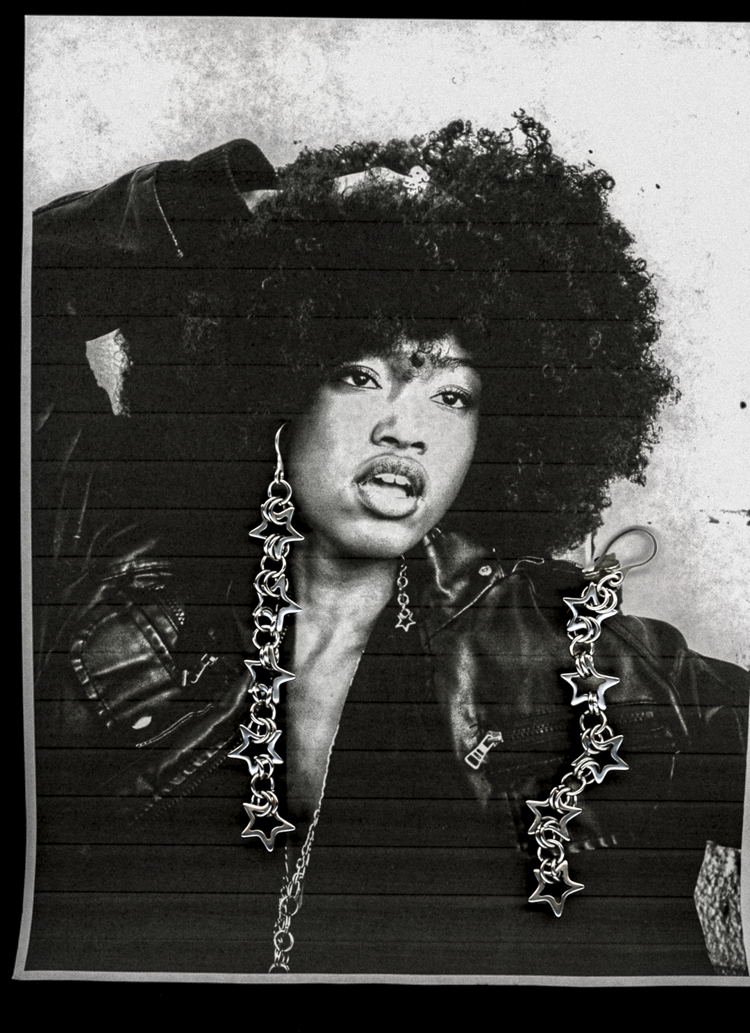 Starlight Viper - Chainmail Star Drop Earrings