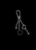 love u - heart charm carabiner keychain