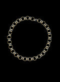 athena mixed metal chainmail necklace