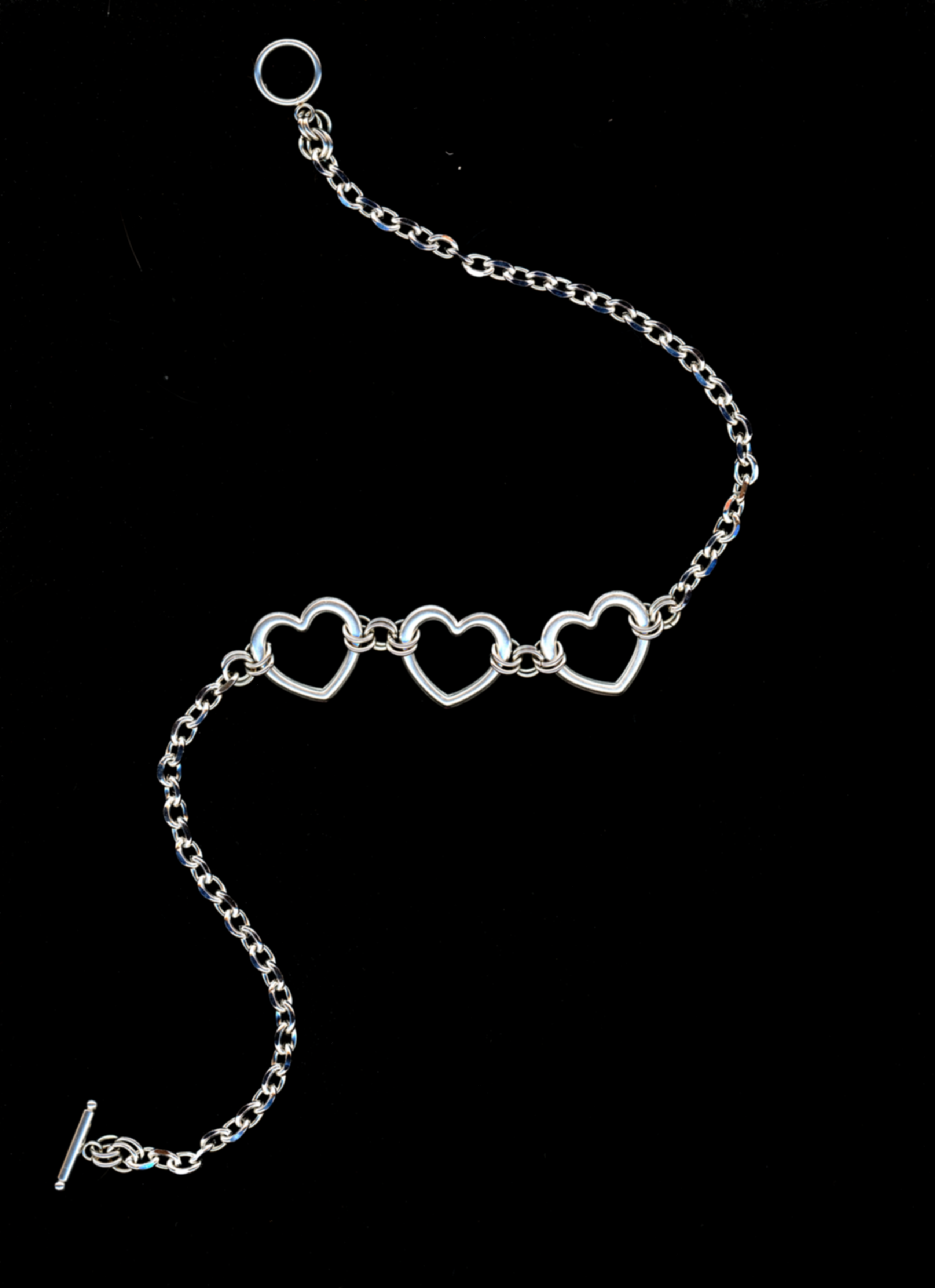 'Eternal Trio' Heart Pendant Necklace