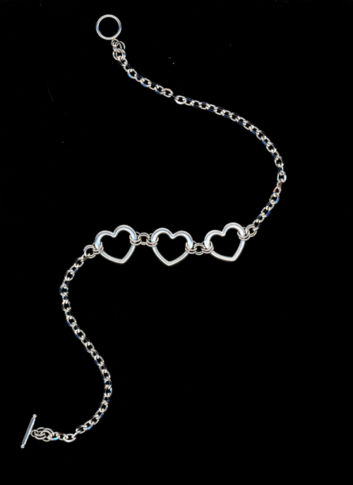 'Eternal Trio' Heart Pendant Necklace