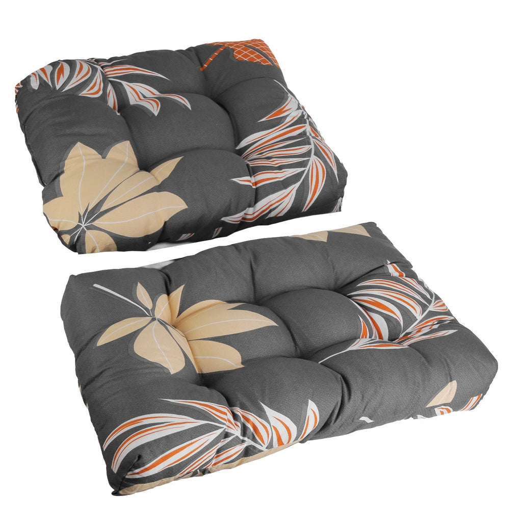2Pcs Rocking Chair Cushion Upper And Lower Back And Seat Sets with Non-Slip Ties Polyester Fiber Filling Comfortable for Indoor Home Office Car