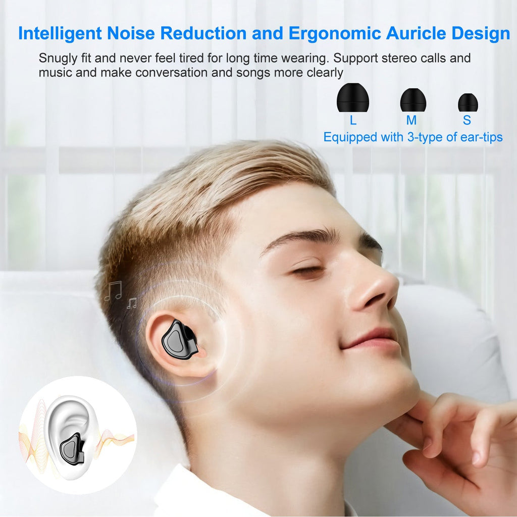 True Wireless Earbuds Wireless V5.0 TWS Headset Waterproof Stereo Earphone Charge Dock