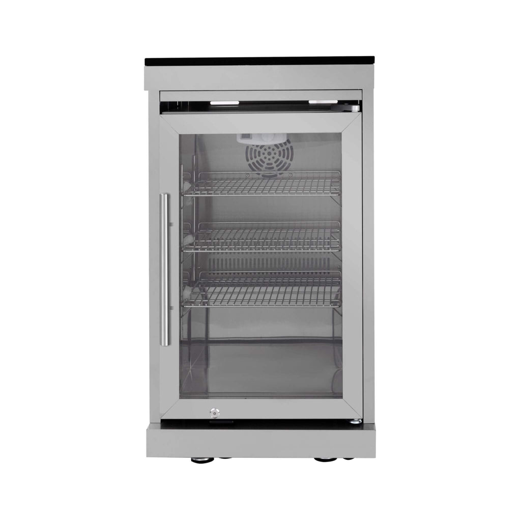Castelle Flame Capri 96-Inch 6-Burner 85000 BTU Outdoor Kitchen Liquid Propane Grill Island With Fridge (SAK42895)