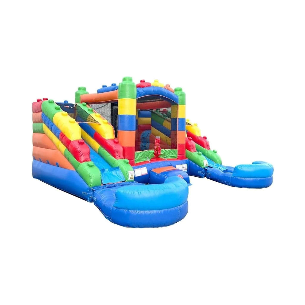 16FT Castle Bounce House With Dual Slides, Blower And Pool Combo (SAK56319)