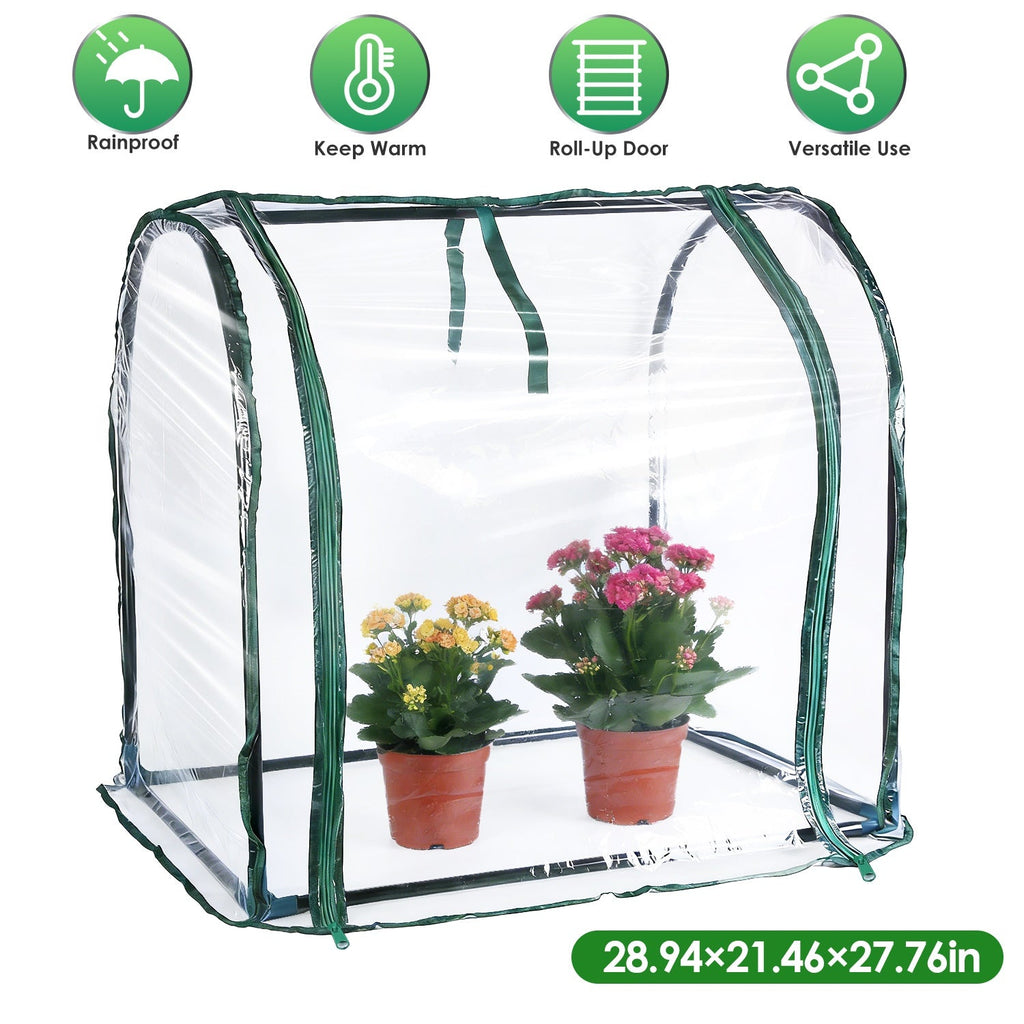 28.94" x 21.46" x 27.76" Tabletop Mini Greenhouse Portable Greenhouse for Spring Indoor Outdoor Garden Tent for Seed Starting Plant Protection Gardeni